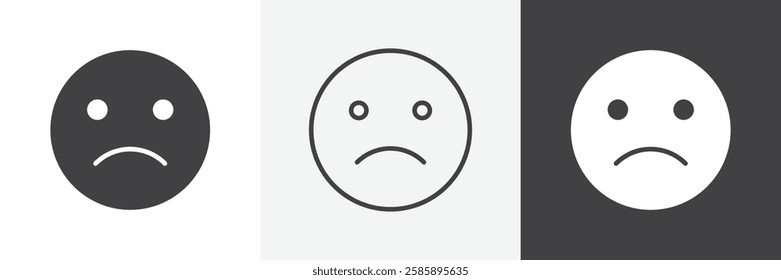 Sad vector icons collection graphic designs for ui designs