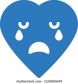 sad vector illustration isolated on a transparent background. glyph vector icons for concept or web graphics.
