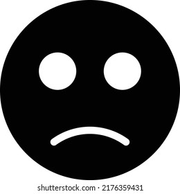 sad Vector illustration on a transparent background. Premium quality symmbols. Glyphs vector icons for concept and graphic design. 
