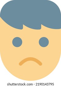 ilustración de vector triste en un fondo transparente.Símbolos de calidad premium.vector de trazo         para el diseño gráfico y de concepto.