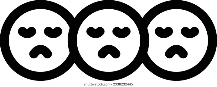 sad Vector illustration on a transparent background.Premium quality symmbols.Stroke vector icon for concept and graphic design. 
