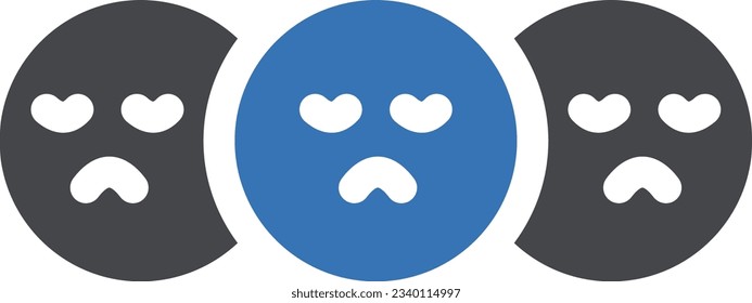 sad Vector illustration on a transparent background.Premium quality symmbols.Glyphs vector icon for concept and graphic design. 

