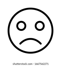 sad vector thin line icon 
