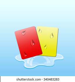 Sad warning and ban cards.
