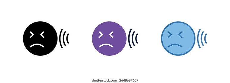 Triste elemento de icono de advertencia para el diseño