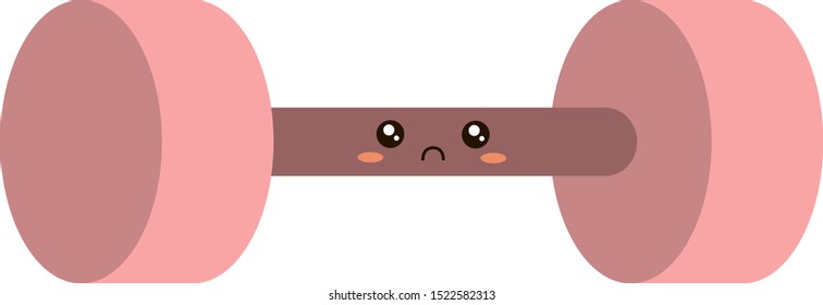 Sad weight, illustration, vector on white background.