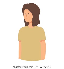 Sad woman conversation icon cartoon vector. Talk parent to kid. Sad face conversation