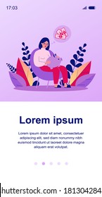 Sad woman holding empty piggy bank. Person dreaming about money saving flat vector illustration. Personal budget failure, finance, loss concept for banner, website design or landing web page