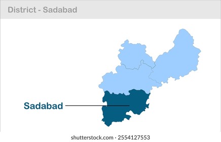 Sadabad sub-district map, Hathras District, Uttar Pradesh State, Republic of India, Government of  Uttar Pradesh, Indian territory, Eastern India, politics, village, tourism