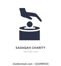sadaqah charity icon on white background. Simple element illustration from Religion concept. sadaqah charity sign icon symbol design.