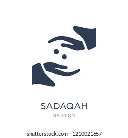 Sadaqah icon. Trendy flat vector Sadaqah icon on white background from Religion collection, vector illustration can be use for web and mobile, eps10