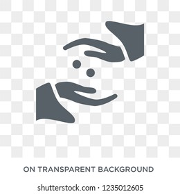 Sadaqah icon. Trendy flat vector Sadaqah icon on transparent background from Religion  collection. 
