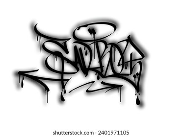 SADBOY word graffiti tag style