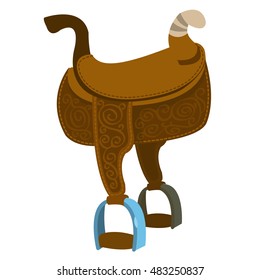 Saddle. Equipments for animals.