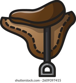 saddle horse simple icon with modern style