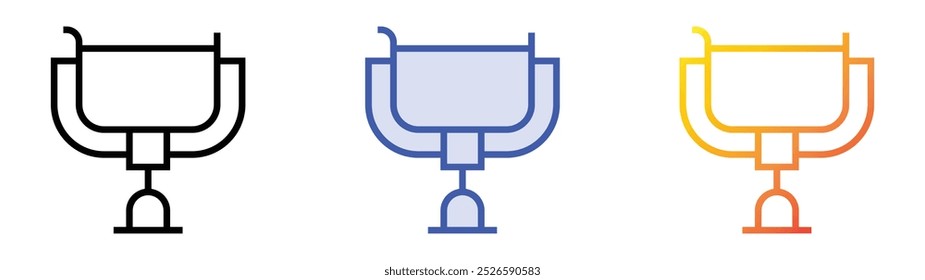 saddle icon. Linear, Blue Fill and Gradient Style Design Isolated On White Background