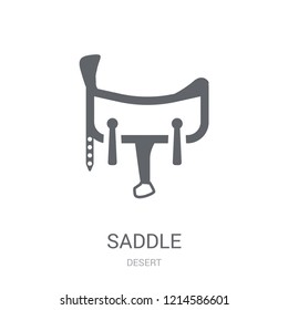 Saddle icon. Trendy Saddle logo concept on white background from Desert collection. Suitable for use on web apps, mobile apps and print media.