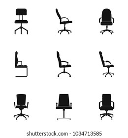 Saddle icons set. Simple set of 9 saddle vector icons for web isolated on white background