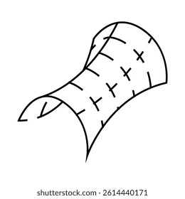 saddle shape of universe line icon vector. saddle shape of universe sign. isolated contour symbol black illustration