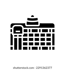 saddler store glyph icon vector. saddler store sign. isolated symbol illustration
