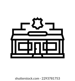 saddlery store line icon vector. saddlery store sign. isolated contour symbol black illustration