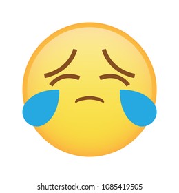 Sadness emoji emoticon vector