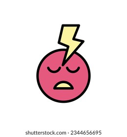 Sadness Emotion Icon Vector Illustration