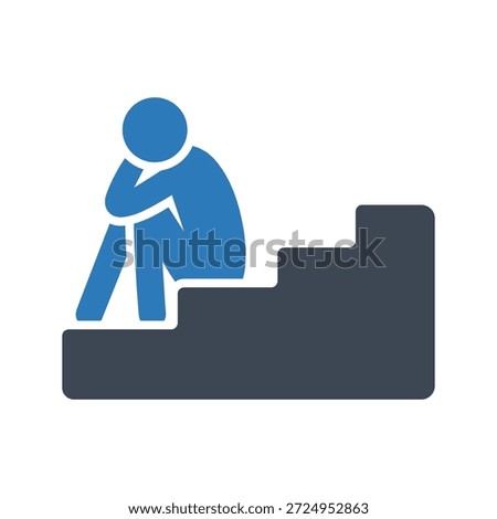 Sadness icon. Give up icon
