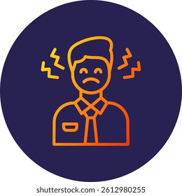 Sadness Line Circle Gradient Style