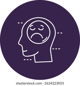 Línea de tristeza Vector Icon Design