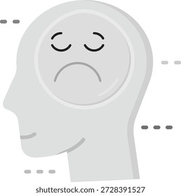 Línea de tristeza Vector Icon Design