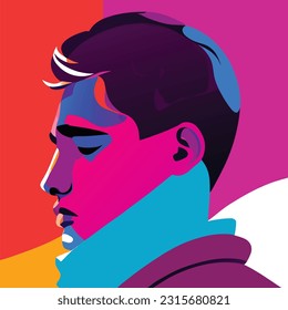 sadness man image stylish art