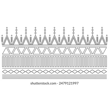 Sadu Pattern Saudi Arabia tradional seamless. Arabic culture Fabric Traditional. Sadu, Sadou, Sadow or Sado. Vector Illustration. Al-Qatt Al-Asiri