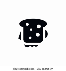 Vector de signo de icono de pan de sándwich