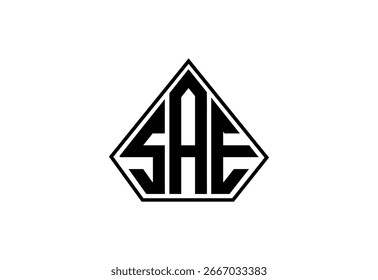 Diseño de logotipo de monograma personalizado SAE.