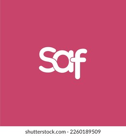 saf initial letter monogram logo