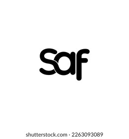 saf initial letter monogram logo