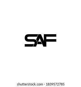 Saf Letter Original Monogram Logo Design Stock Vector (Royalty Free ...