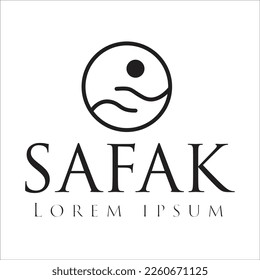 SAFAK means Dawn in Turkish. An adjustable stroke logo for commercial purpose japanese style.
isolated on white background