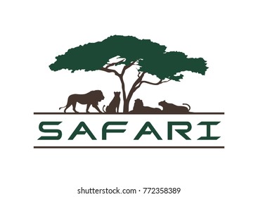 Animal Conservation Logo Design Wildlife Safari Stock Vector (Royalty ...