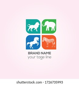 Safari Animal Vet Clinic Logo, Wild Animal Health Cherty Logo