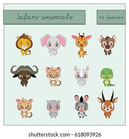 Safari animals collection