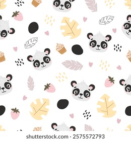 Safari animals pattern, cute safari animals, kids pattern, jungle vector, cartoon, seamless pattern