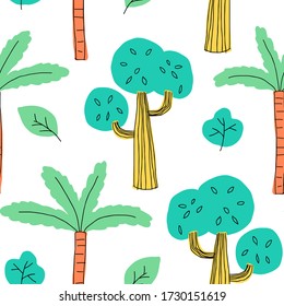 Los animales de Safari se caracterizan por un patrón ininterrumpido de cebra linda, caimán peligroso, tigre y plantas tropicales. Textura vectorial en estilo infantil, excelente para tela y textil, papel pintado, fondo. Colores pasteles.