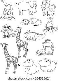 Safari Animals - Vector Art