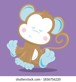 safari baby monkey design vector illustration