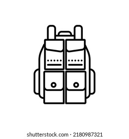 Safari bag icon - editable stroke