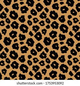 Safari beige pattern background, jaguar or cheetah panther animal skin print, vector seamless design. African safari leopard animal fur pattern, modern decoration