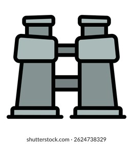Safari binoculars icon. Outline Safari binoculars vector icon for web design isolated on white background color flat