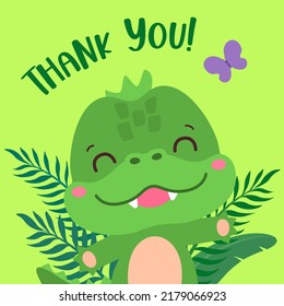 Safari Birthday Card Cute Crocodile Kawaii Stock Vector (Royalty Free ...